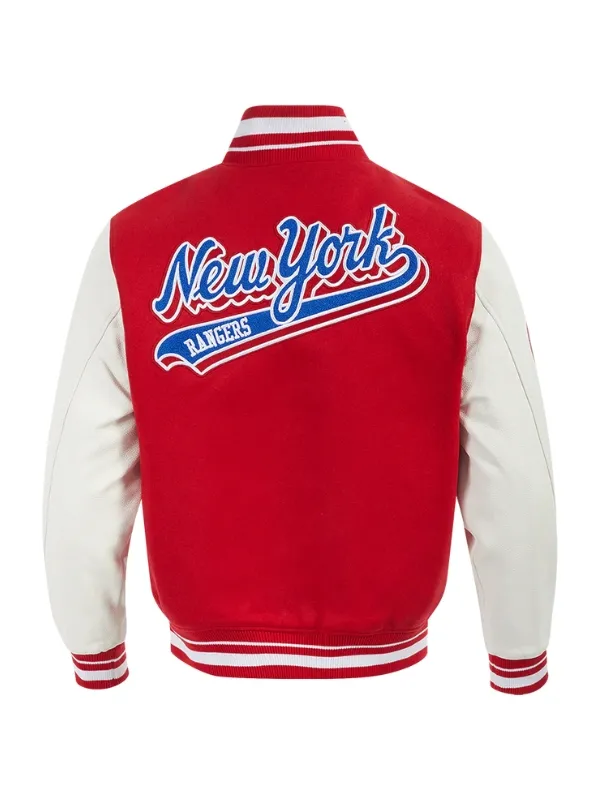 NHL New York Rangers Wool Varsity Jacket - Image 4