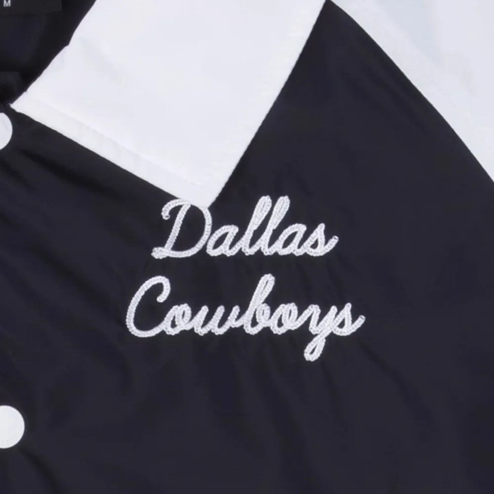 Navy and White Dallas Cowboys Throwback Jacket - Image 4