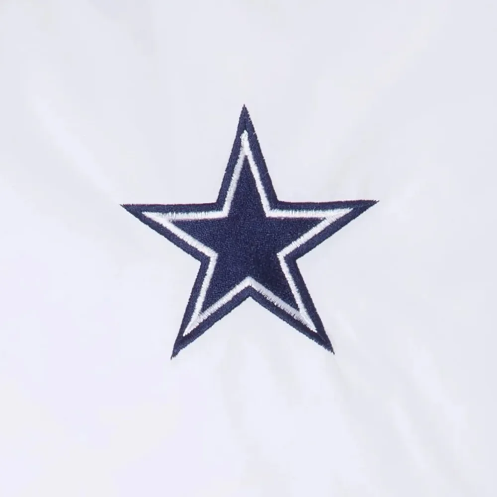 Navy and White Dallas Cowboys Throwback Jacket