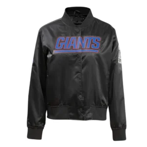 New York Giants Classic Black Satin Jacket