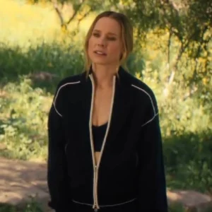 Nobody Wants This Kristen Bell Black & White Trim Zip Jacket