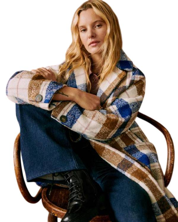 Nobody Wants This S02 D’Arcy Carden Plaid Wool Coat