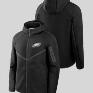 Philadelphia Eagles Black Nike Tech Fleece Windrunner Hoodie