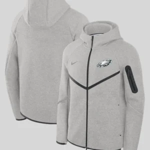 Philadelphia Eagles Grey Nike Tech Fleece Windrunner Hoodie