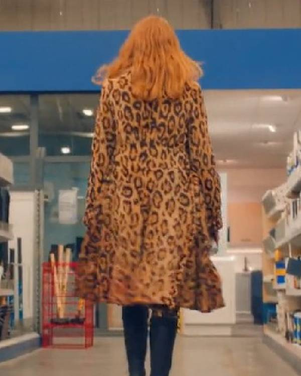 Riot Women S01 Rosalie Craig Leopard Print Wool Coat - Image 2