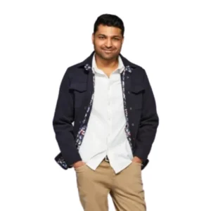 Rohan Patel Love Is Blind S09 Navy Cotton Jacket