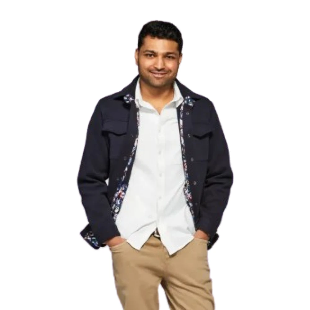 Rohan Patel Love Is Blind S09 Navy Cotton Jacket