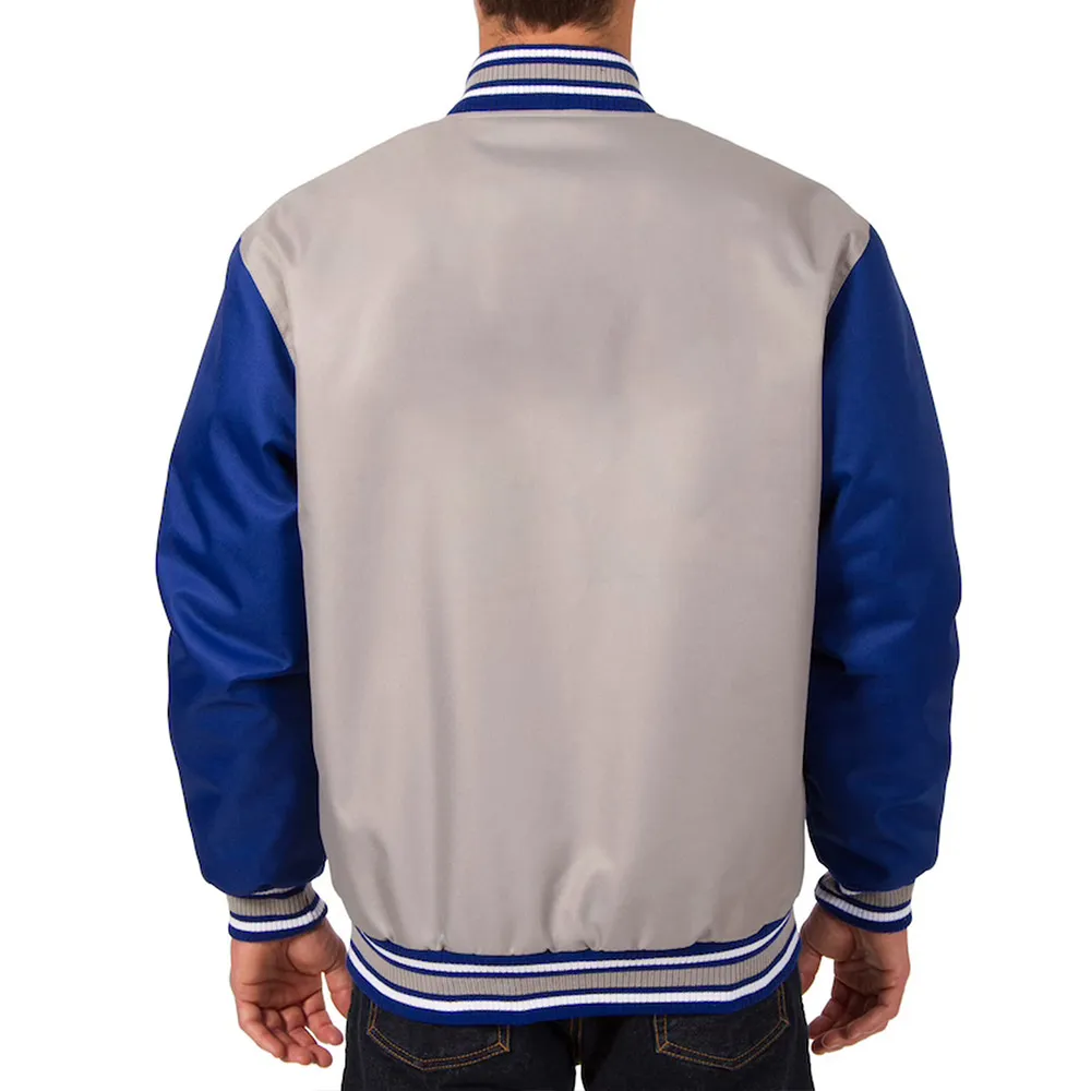 Royal/Gray NY Giants Poly Twill Varsity Jacket - Image 2