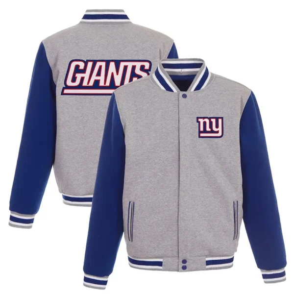 Royal/Gray Varsity NY Giants Wool Jacket - Image 3