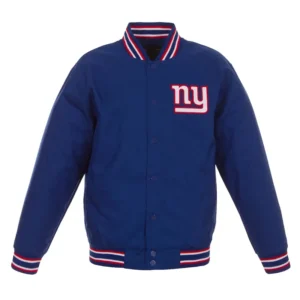 Royal Poly Twill NY Giants Varsity Jacket