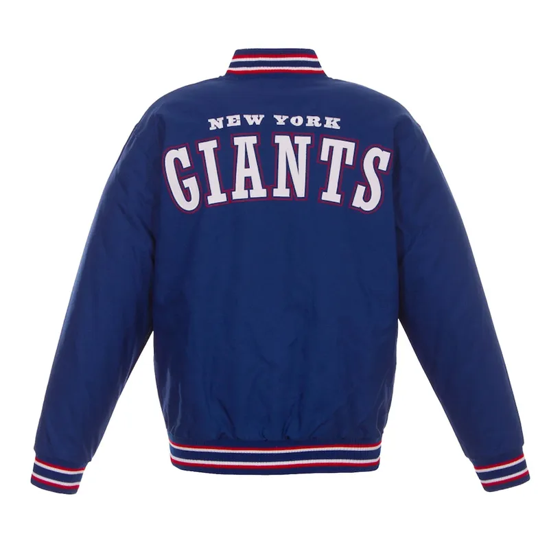 Royal Poly Twill NY Giants Varsity Jacket - Image 2