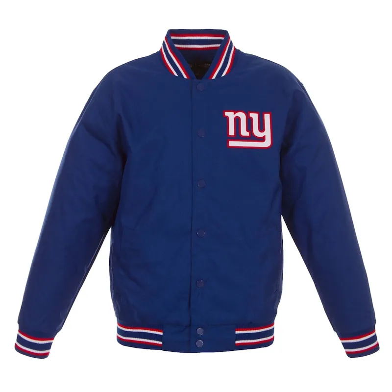 Royal Poly Twill NY Giants Varsity Jacket