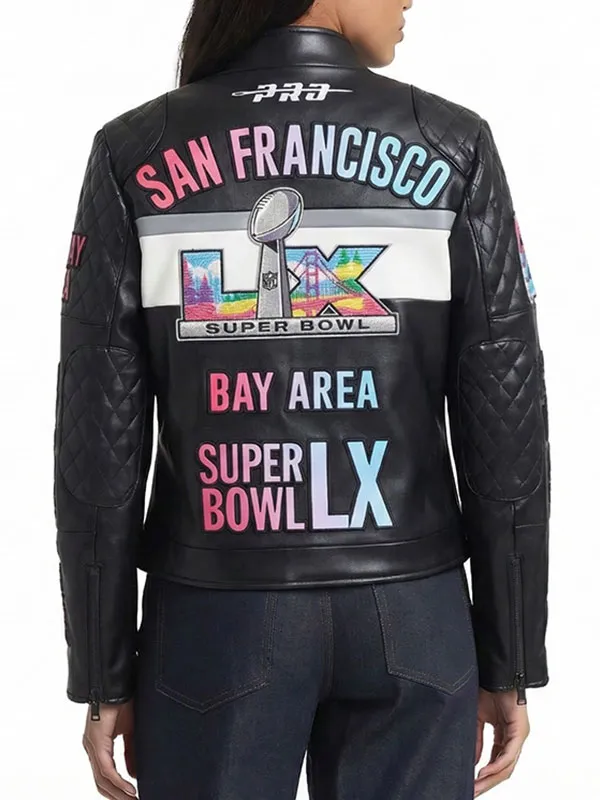 LX Super Bowl Moto Leather Jacket