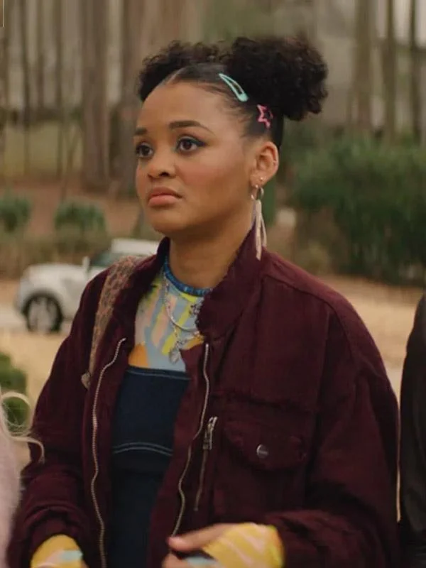 Scream 7 Celeste O’Connor Maroon Jacket