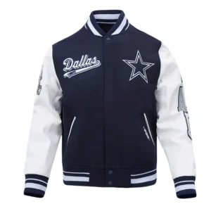 Script Tail Dallas Cowboys Classic Rib Varsity Jacket