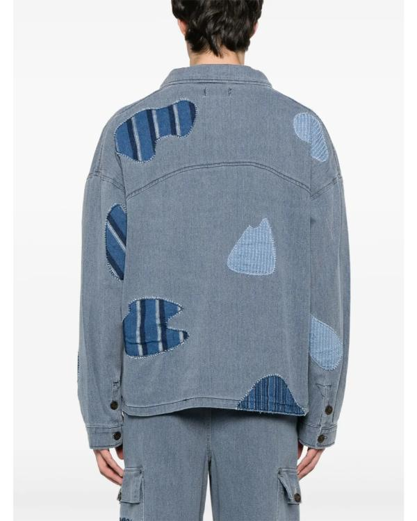 Abbott Elementary S05 Ice Blue Patchwork Jacket - Image 3