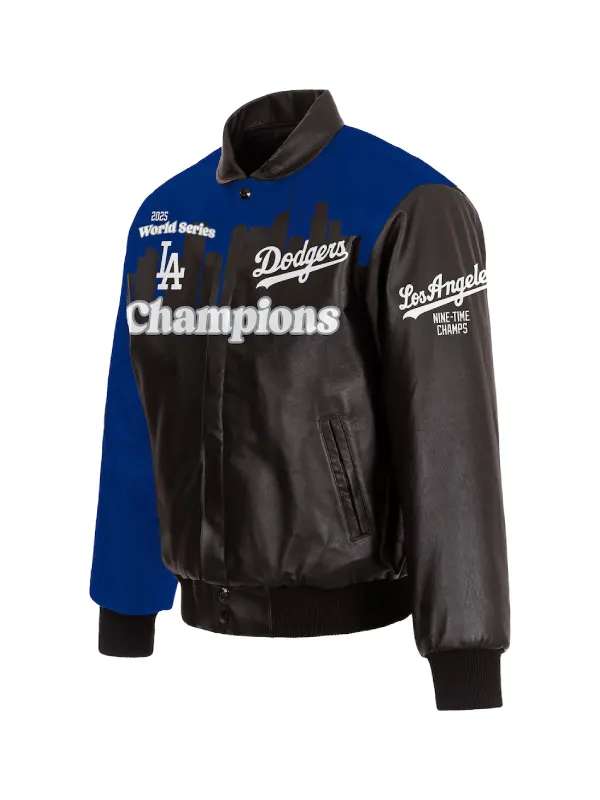 Los Angeles Dodgers World Series Champions Leather Jacket - Image 2