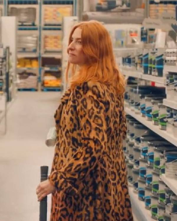 Riot Women S01 Rosalie Craig Leopard Print Wool Coat