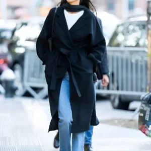 SoHo NYC 2025 Kendall Jenner Wrap Long Coat
