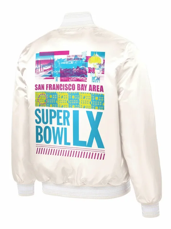 Super Bowl LX Bay Area Bash Satin Starter Jacket - Image 4