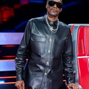 The Voice S28 Snoop Dogg Leather Black Jacket