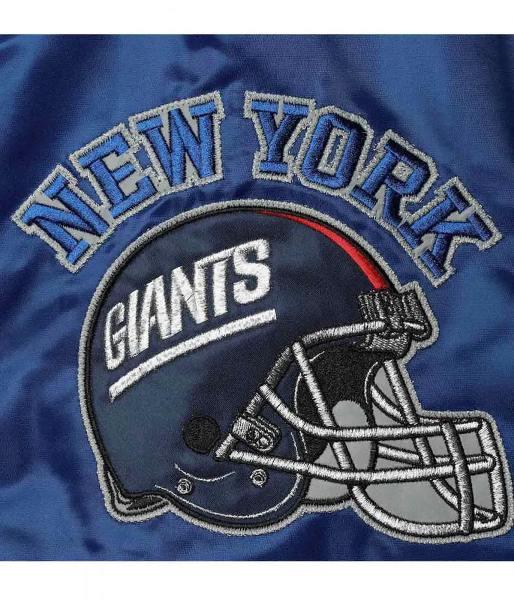 Throwback Locker Room New York Giants Satin Jacket - Image 4