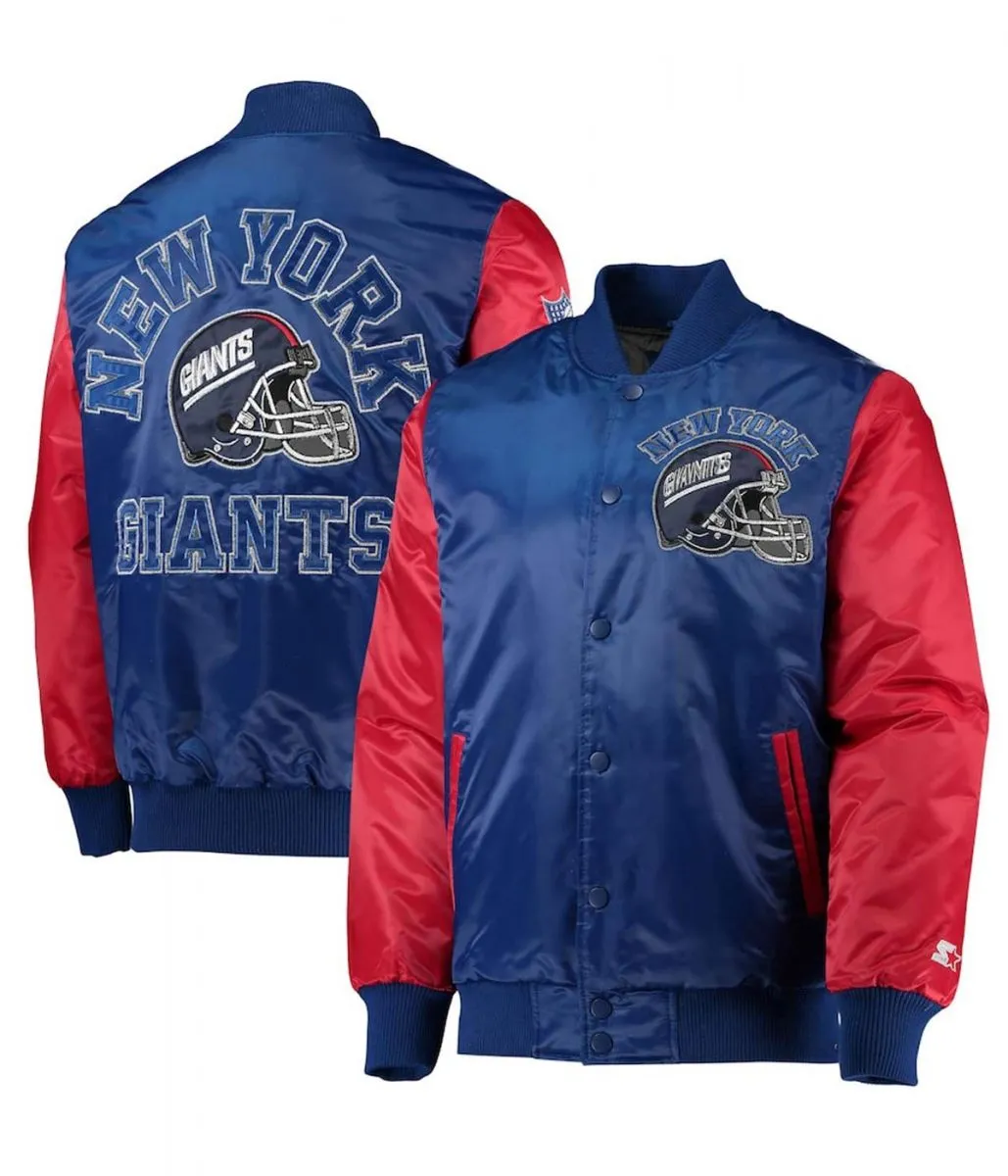 Throwback Locker Room New York Giants Satin Jacket - Image 3