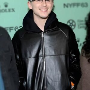 Timothee Chalamet Premiere Marty Supreme Leather Jacket
