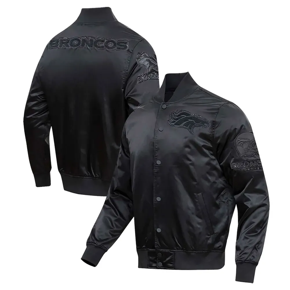 Triple Black Denver Broncos Satin Jacket - Image 3