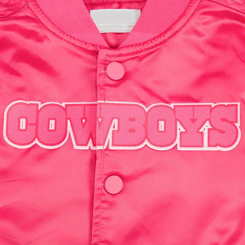 Triple Pink Dallas Cowboys Satin Jacket