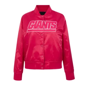 Triple Pink NY Giants Satin Jacket