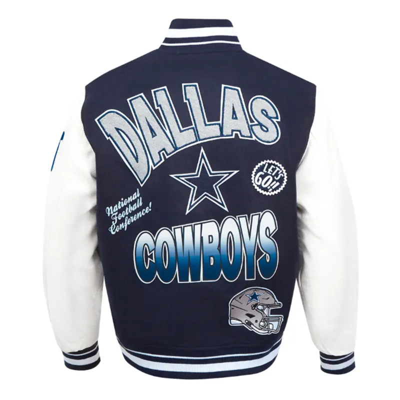 Turn It Up Classic Dallas Cowboys Rib Varsity Jacket - Image 2