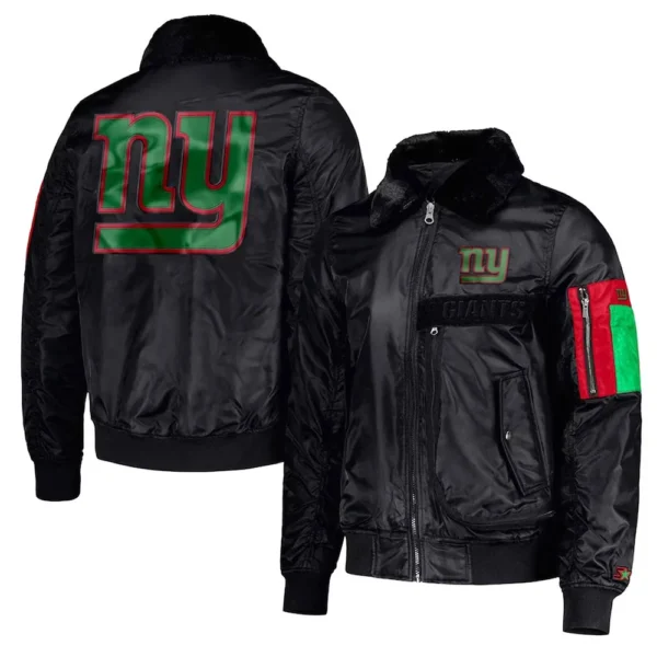 Ty Mopkins New York Giants Black Jacket - Image 3