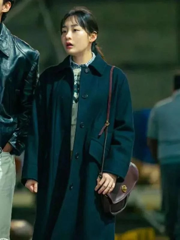 Typhoon Family Kim Min-ha Black Wool Coat