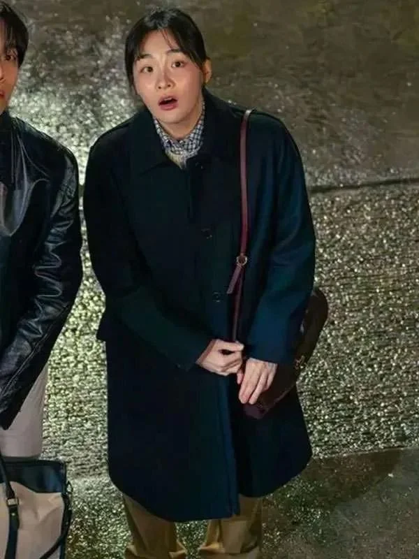 Typhoon Family Kim Min-ha Black Wool Coat