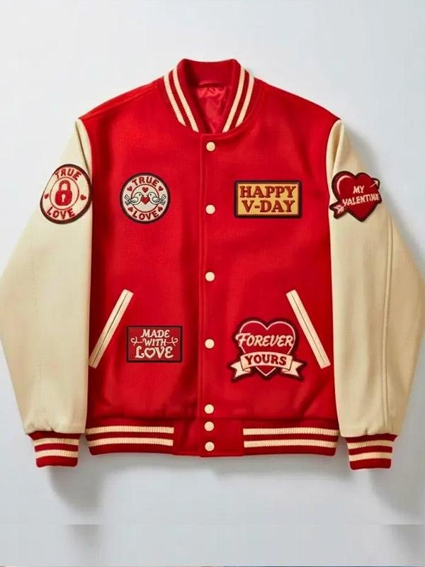 Valentine Her King and His Queen Varsity Jacket - Image 2