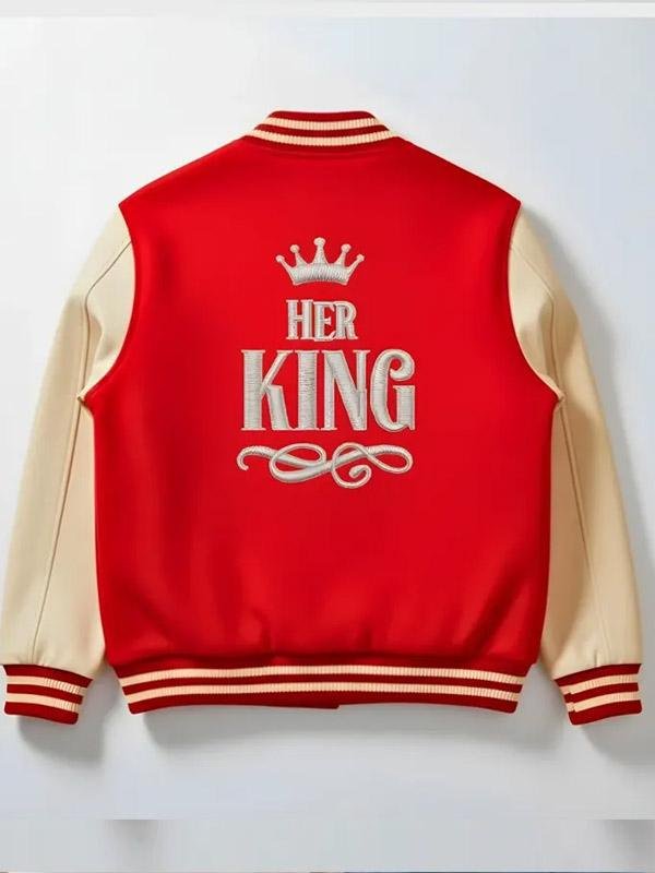 Valentine Her King and His Queen Varsity Jacket - Image 3