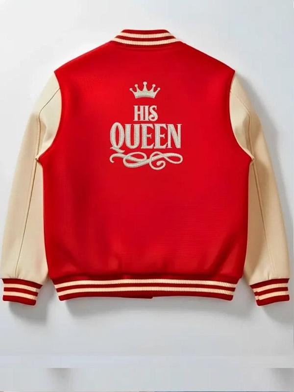 Valentine Her King and His Queen Varsity Jacket - Image 4