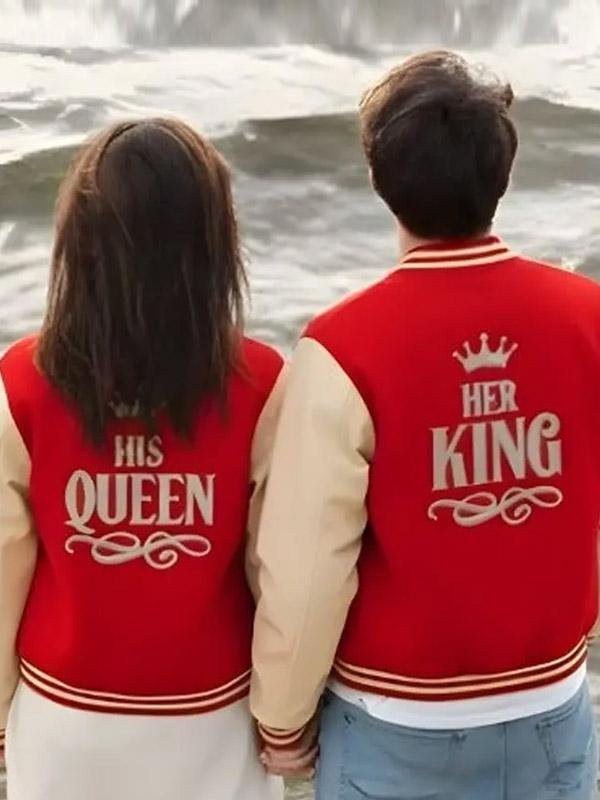 Valentine Her King and His Queen Varsity Jacket