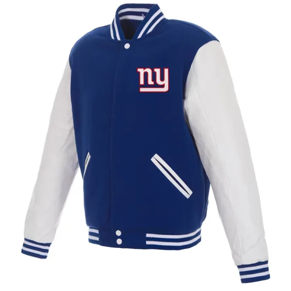 Varsity Royal and White NY Giants Jacket