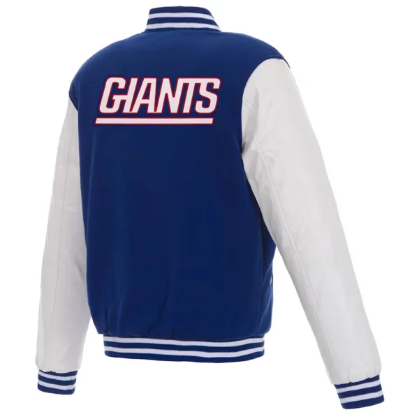 Varsity Royal and White NY Giants Jacket - Image 2