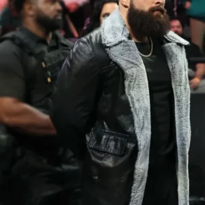 WWE NXT Super Star Tony D’Angelo Black Shearling Jacket