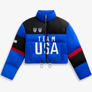Winter Olympics Team USA Cropped Puffer Jacket
