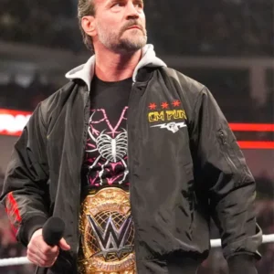 WWE CM Punk Hooded Bomber Jacket