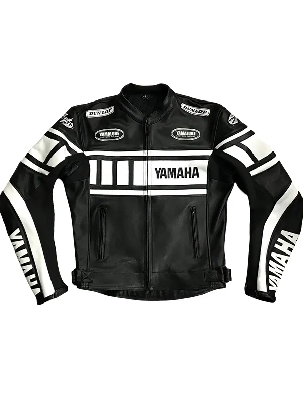 Yamaha Motorcycle Black Leather Jacket