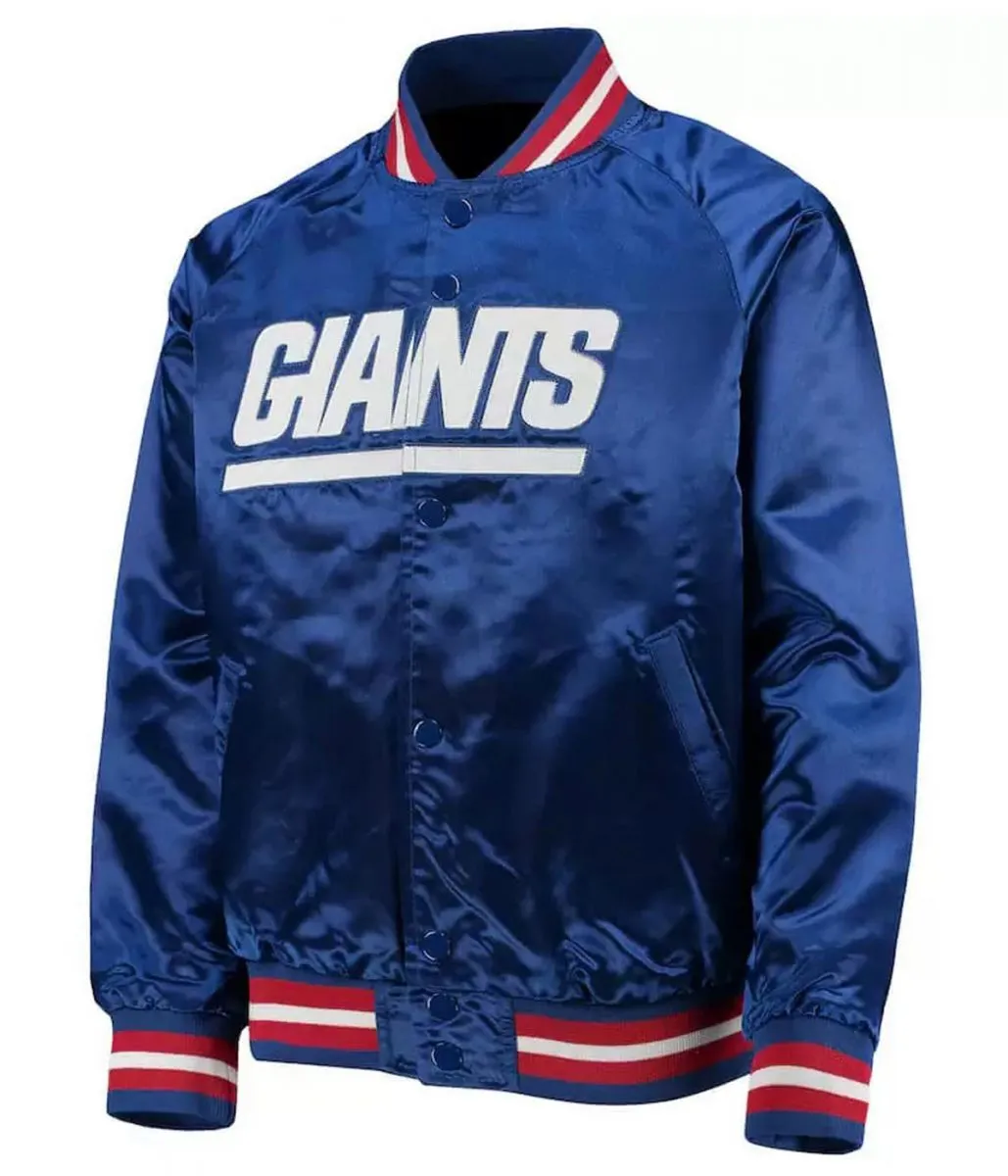 Youth Lightweight Raglan NY Giants Full-Snap Jacket