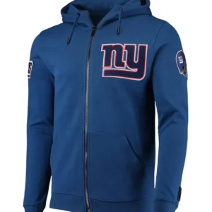 Zip Up Blue NY Giants Hoodie