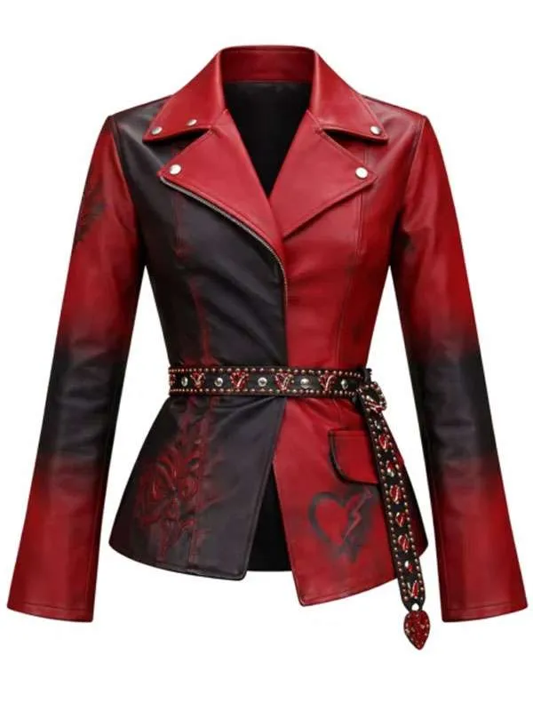Descendants: Wicked Wonderland Princess Red Leather Jacket - Image 2