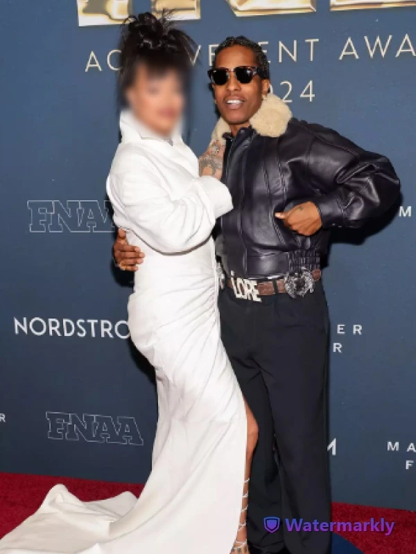 Footwear News Awards A$AP Rocky Leather Jacket