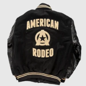 American Rodeo Black Wool Varsity Jacket